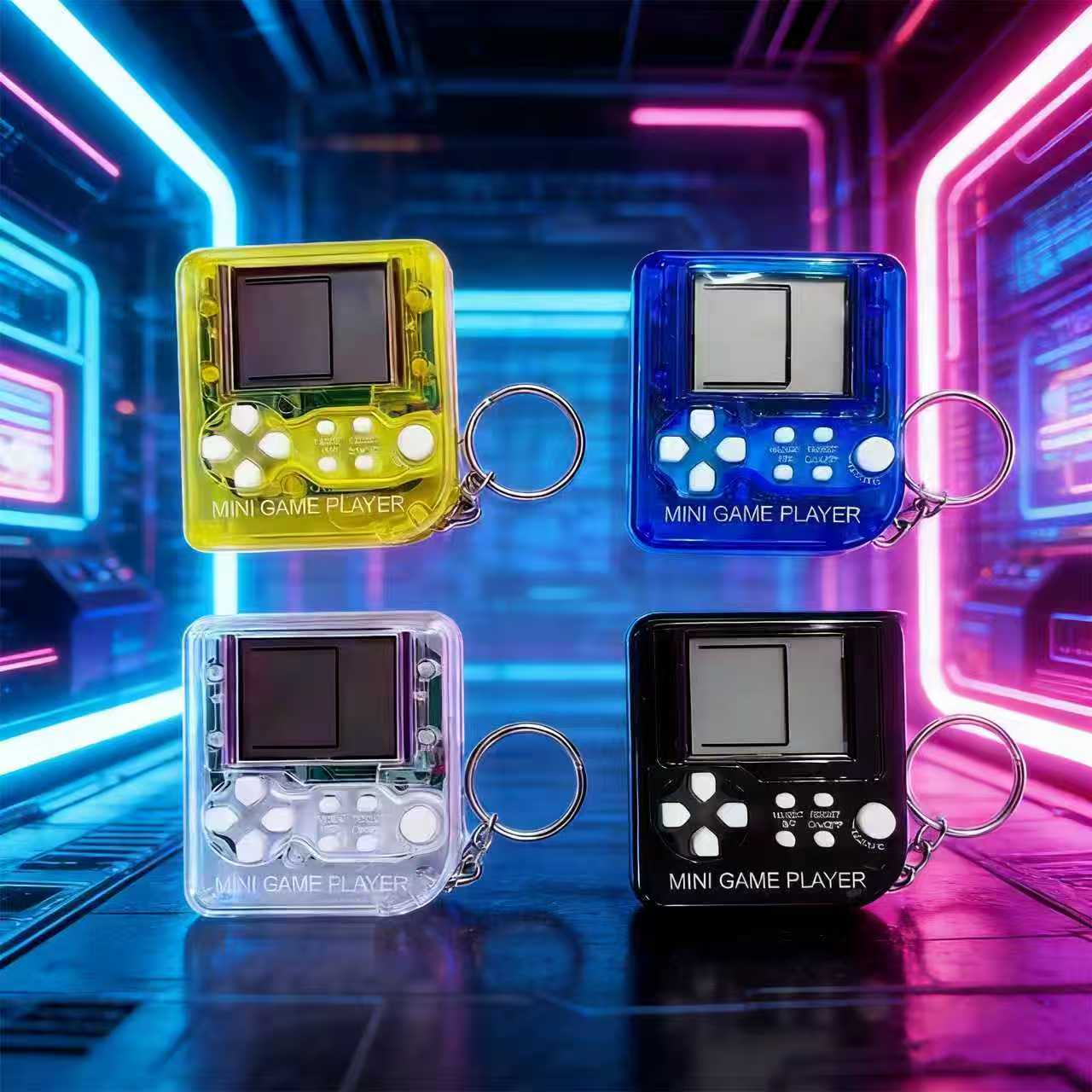 Gaming Console Keychain - Console de jogos portátil retrô, chaveiro