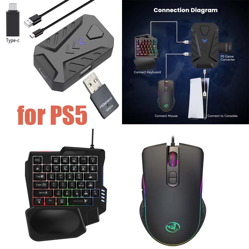 Gaming Console Buttons - Combo de Teclado e Mouse para
