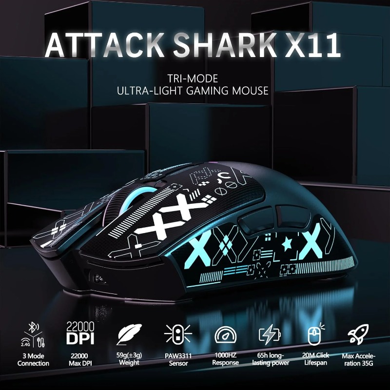 Mouse Gamer Sem Fio ATTACK SHA - Gaming Console Buttons avaliação e preço
