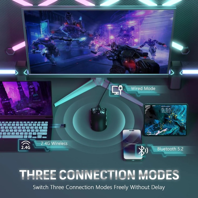 Mouse Gamer Sem Fio ATTACK SHA - Gaming Console Buttons avaliação e preço